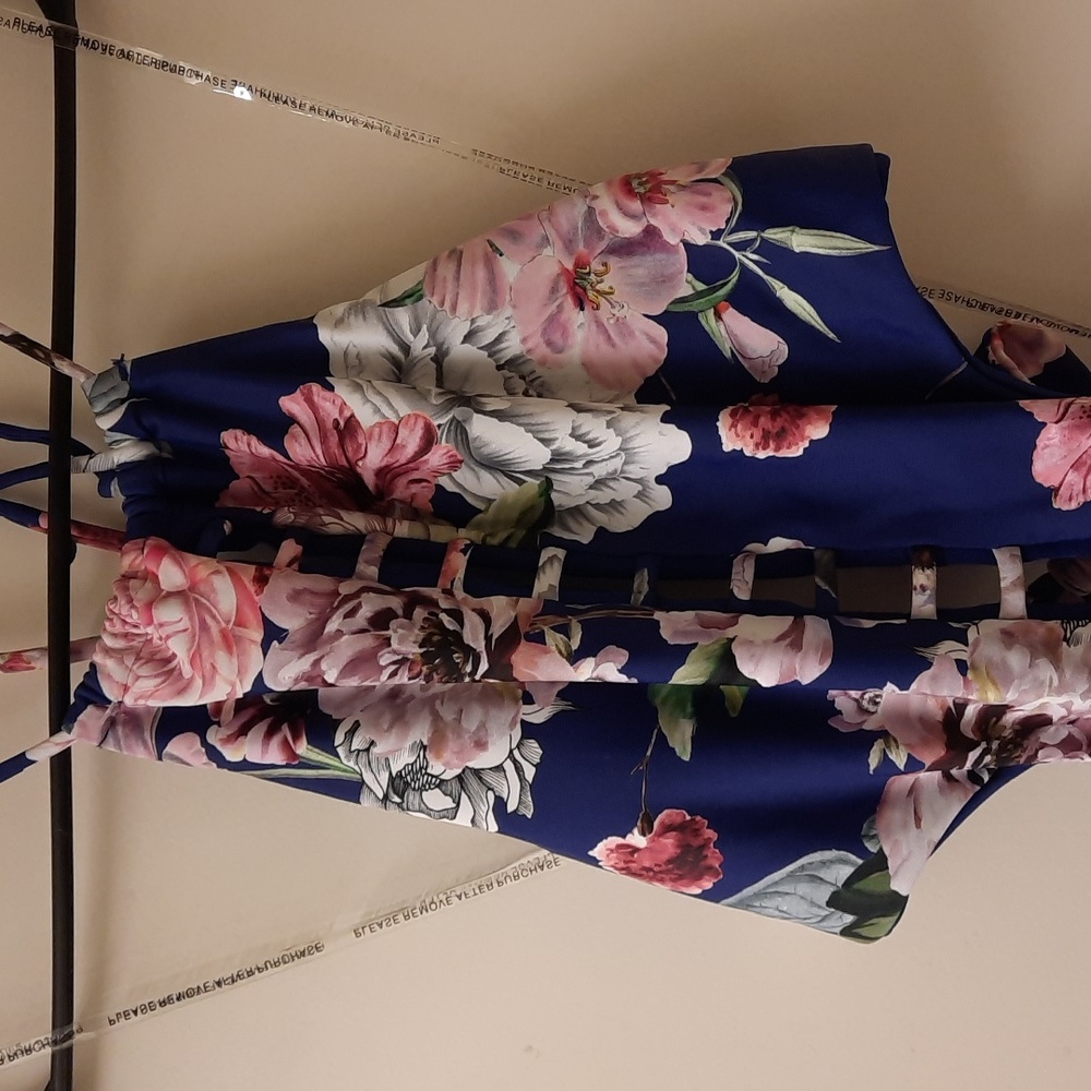 NWOT, RACHEL Rachel Roy Lattice Front Monokini Swimsuit - Picture 6 of 14